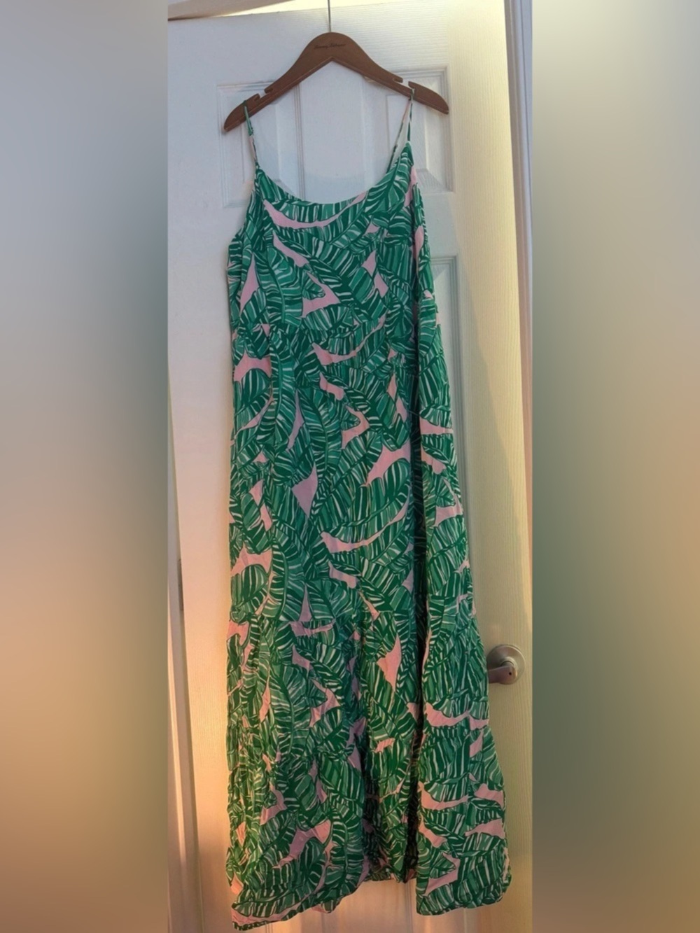 Lilly Pulitzer Teresa Maxi Dress Floral Green & Pink Size Medium
